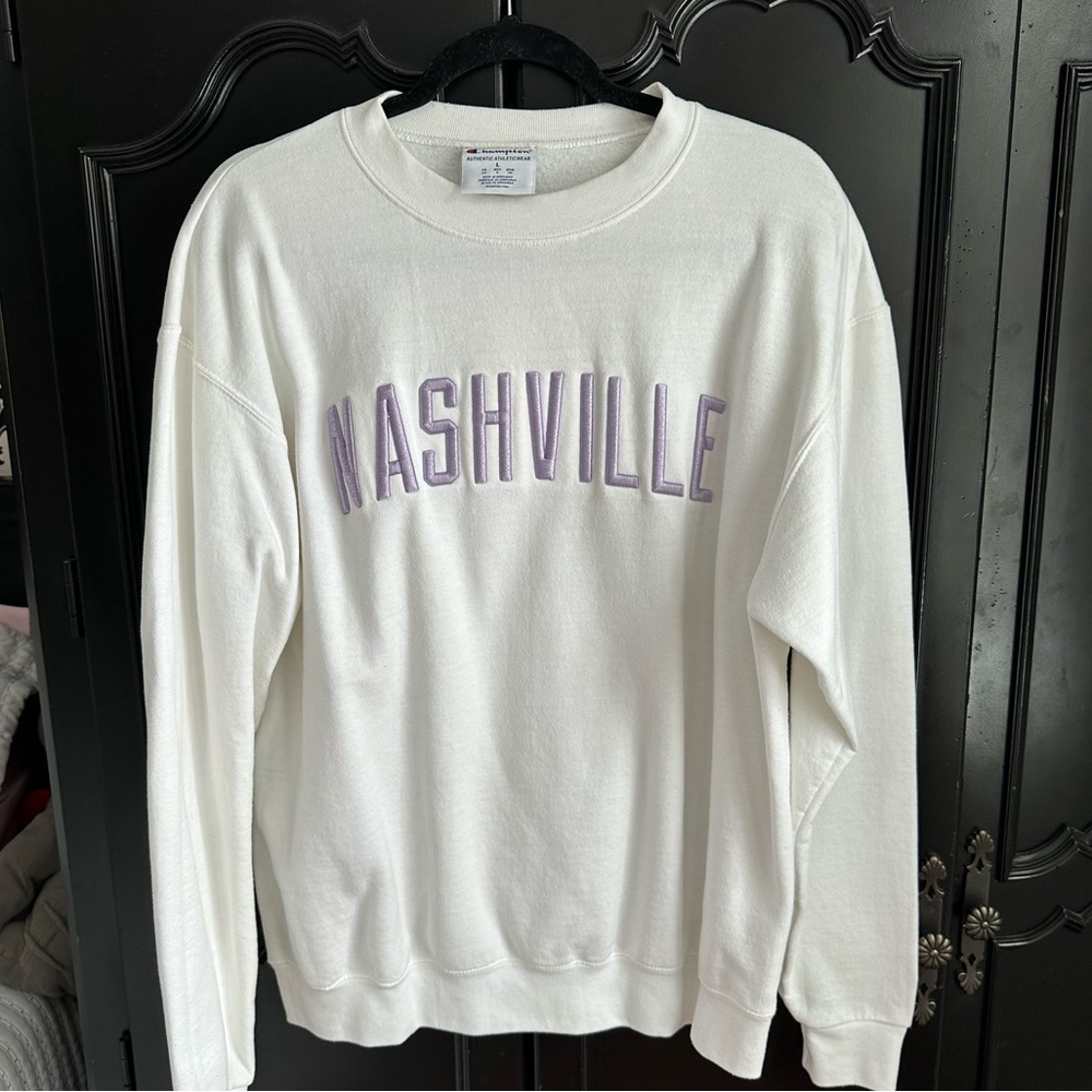 NASH Collection Embroidered Crewneck Sweatshirt